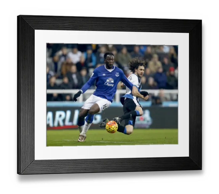 Framed Print : Lukaku vs. Coloccini: A Battle for Supremacy in Newcastle United vs. Everton Premier League Clash Framed Print : Lukaku vs. Coloccini: A Battle for Supremacy in Newcastle United vs. Everton Premier League Clash