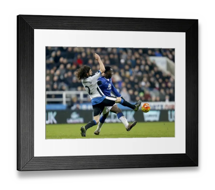 Framed Print : Coloccini vs. Lukaku: Intense Rivalry in Newcastle United vs. Everton Premier League Clash Framed Print : Coloccini vs. Lukaku: Intense Rivalry in Newcastle United vs. Everton Premier League Clash