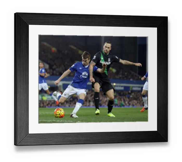 Framed Print : Battle for the Ball: Coleman vs Arnautovic - Everton vs Stoke City Rivalry