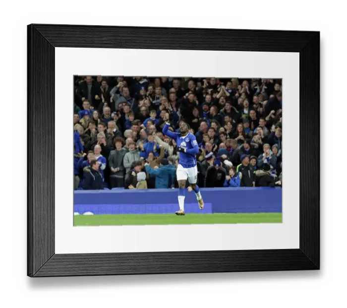 Framed Print : Romelu Lukaku Scores His Second Goal: Everton FC's Triumph Over Stoke City in the Barclays Premier League at Goodison Park Framed Print : Romelu Lukaku Scores His Second Goal: Everton FC's Triumph Over Stoke City in the Barclays Premier League at Goodison Park