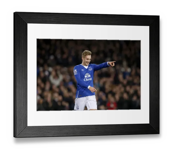 Framed Print : Deulofeu Strikes Again: Everton Takes 2-0 Lead Over Stoke City (Barclays Premier League)