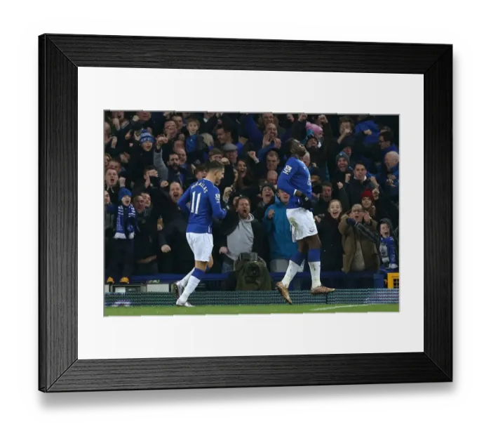 Framed Print : Romelu Lukaku Scores Double: Everton Takes the Lead in Capital One Cup Semi-Final vs Manchester City (Goodison Park) Framed Print : Romelu Lukaku Scores Double: Everton Takes the Lead in Capital One Cup Semi-Final vs Manchester City (Goodison Park)