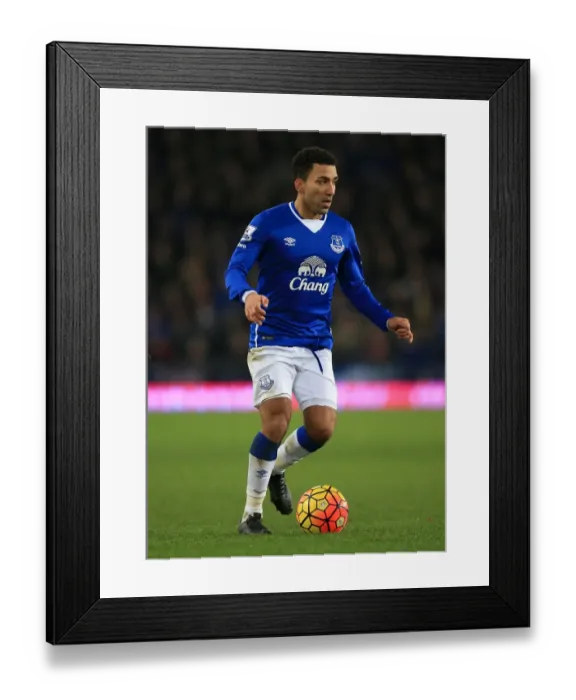 Framed Print : Aaron Lennon in Action: Everton vs. Tottenham Hotspur at Goodison Park - Barclays Premier League