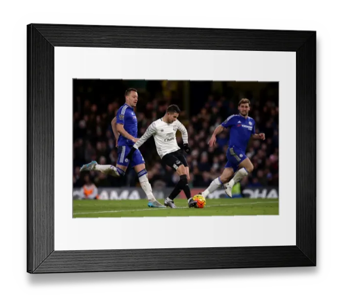 Framed Print : Kevin Mirallas Heartbreaking Close-Range Miss: Chelsea vs. Everton, Premier League (Stamford Bridge)