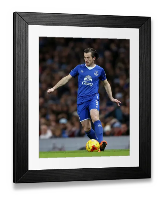 Framed Print : Everton's Leighton Baines in the Semi-Final Battle: Manchester City vs Everton - Capital One Cup