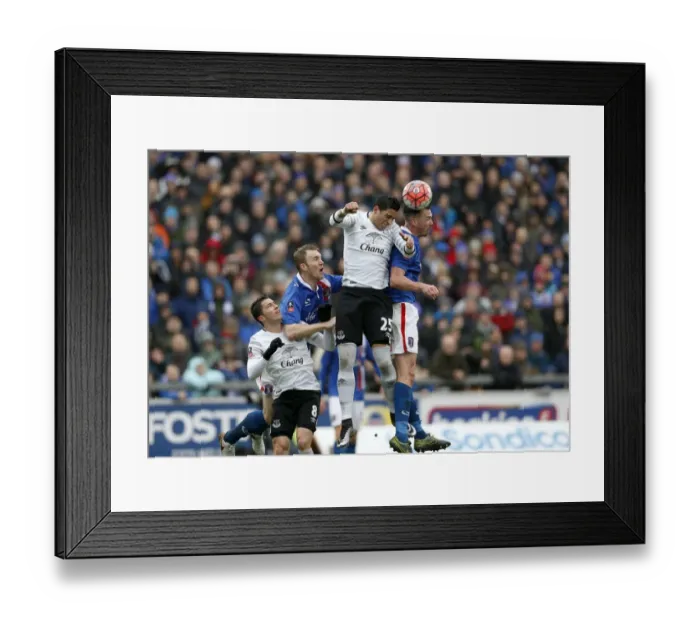 Framed Print : Battle for the Ball: Funes Mori vs Raynes - Emirates FA Cup Fourth Round Clash Framed Print : Battle for the Ball: Funes Mori vs Raynes - Emirates FA Cup Fourth Round Clash