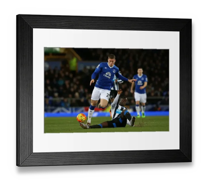 Framed Print : Intense Battle for Ball Possession: Ross Barkley vs. Henri Saivet, Everton vs. Newcastle United, Premier League Framed Print : Intense Battle for Ball Possession: Ross Barkley vs. Henri Saivet, Everton vs. Newcastle United, Premier League