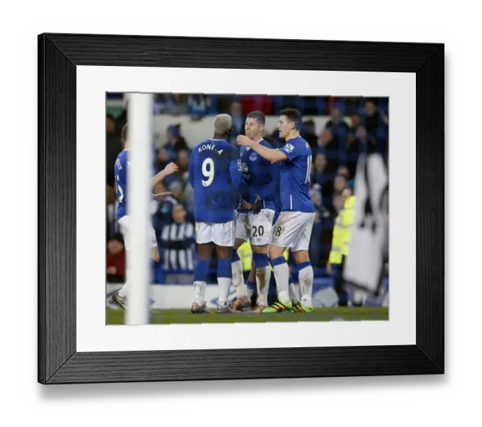 Framed Print : Triple Threat: Ross Barkley's Hat-Trick Leads Everton to Glory over Newcastle United at Goodison Park Framed Print : Triple Threat: Ross Barkley's Hat-Trick Leads Everton to Glory over Newcastle United at Goodison Park