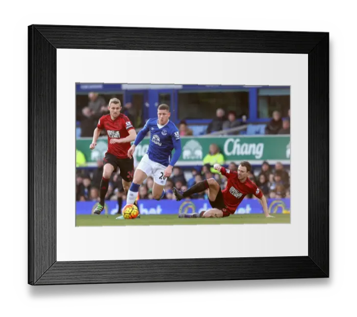 Framed Print : Intense Rivalry: Barkley vs. Evans - A Battle for Ball Possession at Goodison Park Framed Print : Intense Rivalry: Barkley vs. Evans - A Battle for Ball Possession at Goodison Park