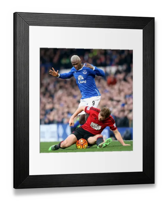 Framed Print : Battle for the Ball: Arouna Kone vs. Craig Dawson - Everton vs. West Bromwich Albion Framed Print : Battle for the Ball: Arouna Kone vs. Craig Dawson - Everton vs. West Bromwich Albion