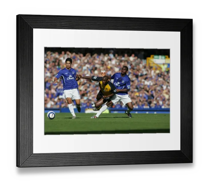 Framed Print : Joseph Yobo and Mikel Arteta
