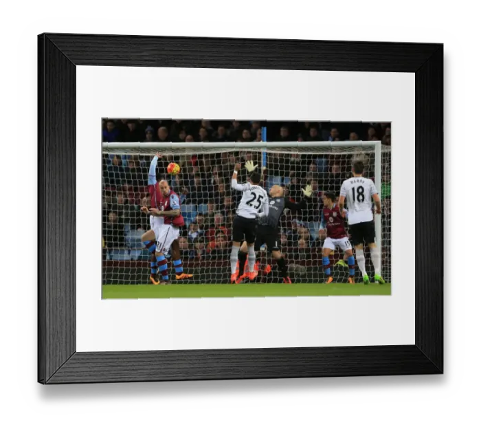 Framed Print : Funes Mori Strikes First: Everton's Goal at Villa Park