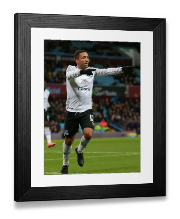 Framed Print : Aaron Lennon's Brace: Everton Secures Victory over Aston Villa in Premier League