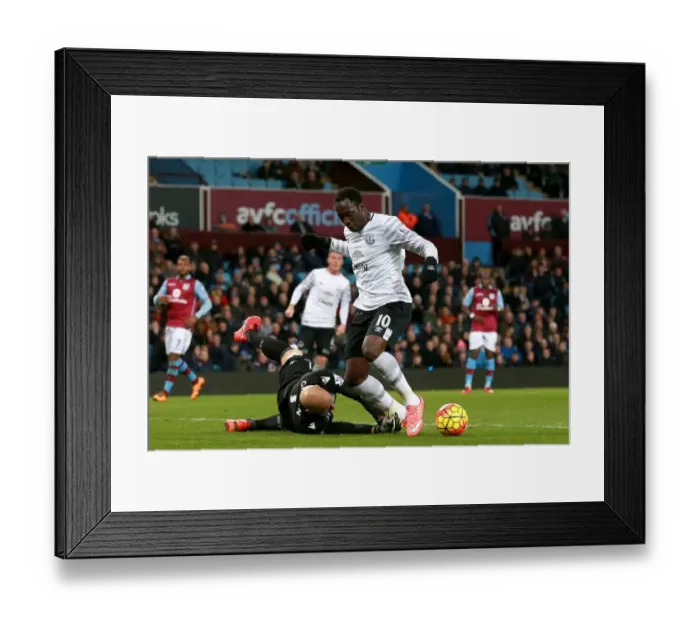 Framed Print : Denied! Lukaku vs. Guzan: Everton's Heartbreaking Encounter with Aston Villa's Wall-like Goalkeeper Framed Print : Denied! Lukaku vs. Guzan: Everton's Heartbreaking Encounter with Aston Villa's Wall-like Goalkeeper