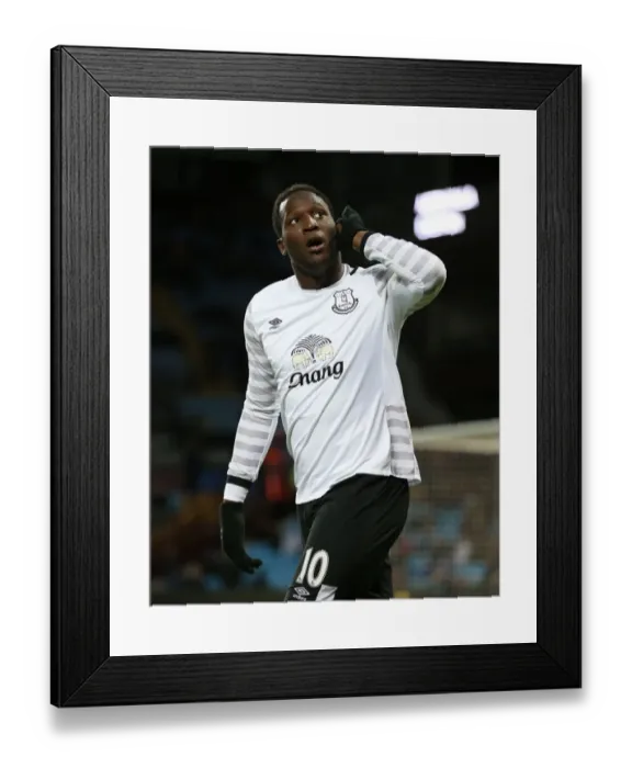 Framed Print : Everton's Double Strike: Romelu Lukaku's Brace Secures Victory Over Aston Villa in the Premier League Framed Print : Everton's Double Strike: Romelu Lukaku's Brace Secures Victory Over Aston Villa in the Premier League