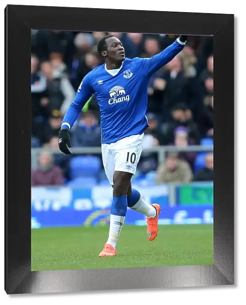 Everton's Romelu Lukaku Scores First Goal: Everton vs West Ham United, Barclays Premier League, Goodison Park