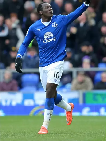 Everton's Romelu Lukaku Scores First Goal: Everton vs West Ham United, Barclays Premier League, Goodison Park