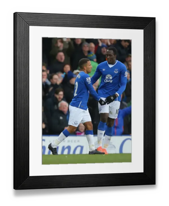 Framed Print : Everton's Double Strike: Lennon and Lukaku Celebrate at Goodison Park Framed Print : Everton's Double Strike: Lennon and Lukaku Celebrate at Goodison Park