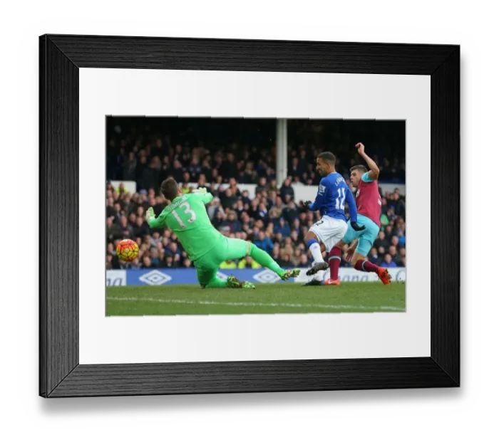 Framed Print : Aaron Lennon Scores Everton's Second Goal: Everton vs West Ham United, Barclays Premier League, Goodison Park Framed Print : Aaron Lennon Scores Everton's Second Goal: Everton vs West Ham United, Barclays Premier League, Goodison Park
