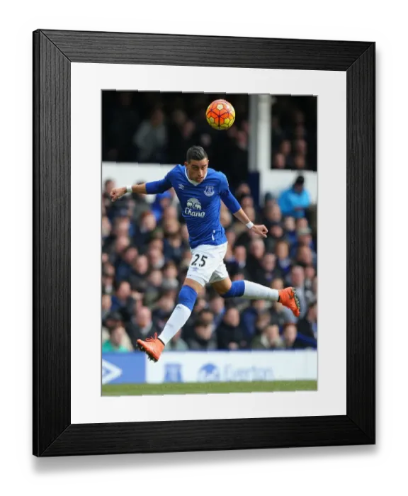 Framed Print : Ramiro Funes Mori in Action: Everton vs West Ham United, Premier League, Goodison Park