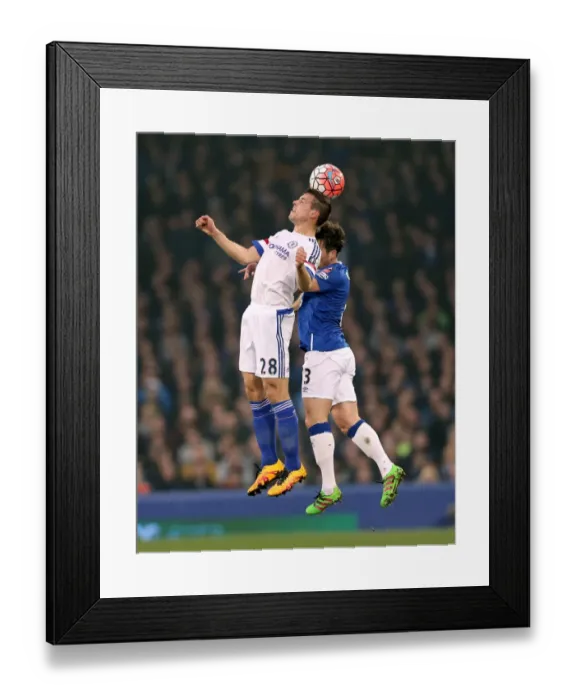 Framed Print : Everton vs Chelsea: Aerial Battle Between Azpilicueta and Baines in Emirates FA Cup Quarterfinals at Goodison Park Framed Print : Everton vs Chelsea: Aerial Battle Between Azpilicueta and Baines in Emirates FA Cup Quarterfinals at Goodison Park