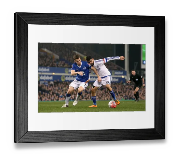 Framed Print : Seamus Coleman vs Diego Costa: Everton vs Chelsea - Emirates FA Cup Quarterfinal Clash at Goodison Park Framed Print : Seamus Coleman vs Diego Costa: Everton vs Chelsea - Emirates FA Cup Quarterfinal Clash at Goodison Park