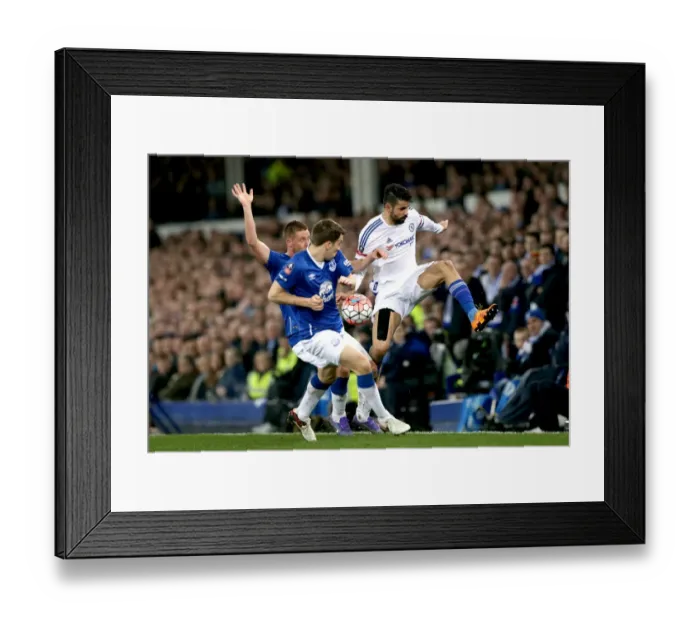 Framed Print : Everton vs Chelsea Showdown: A Battle Between Seamus Coleman and Diego Costa at the Emirates FA Cup Quarterfinal Framed Print : Everton vs Chelsea Showdown: A Battle Between Seamus Coleman and Diego Costa at the Emirates FA Cup Quarterfinal