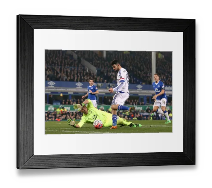 Framed Print : Diego Costa vs. Joel Robles: A FA Cup Showdown at Goodison Park - Everton vs. Chelsea Framed Print : Diego Costa vs. Joel Robles: A FA Cup Showdown at Goodison Park - Everton vs. Chelsea