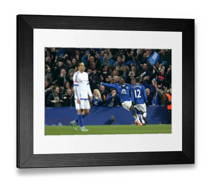 Framed Print : Romelu Lukaku Scores His Second Goal: Everton's FA Cup Victory Over Chelsea at Goodison Park Framed Print : Romelu Lukaku Scores His Second Goal: Everton's FA Cup Victory Over Chelsea at Goodison Park