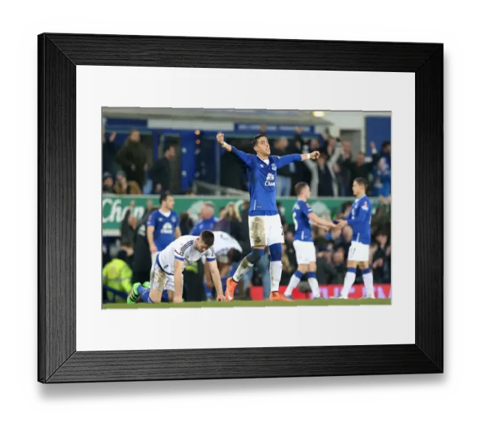 Framed Print : Everton Celebrates Quarter Final Victory Over Chelsea in FA Cup: Ramiro Funes Mori's Triumph at Goodison Park Framed Print : Everton Celebrates Quarter Final Victory Over Chelsea in FA Cup: Ramiro Funes Mori's Triumph at Goodison Park