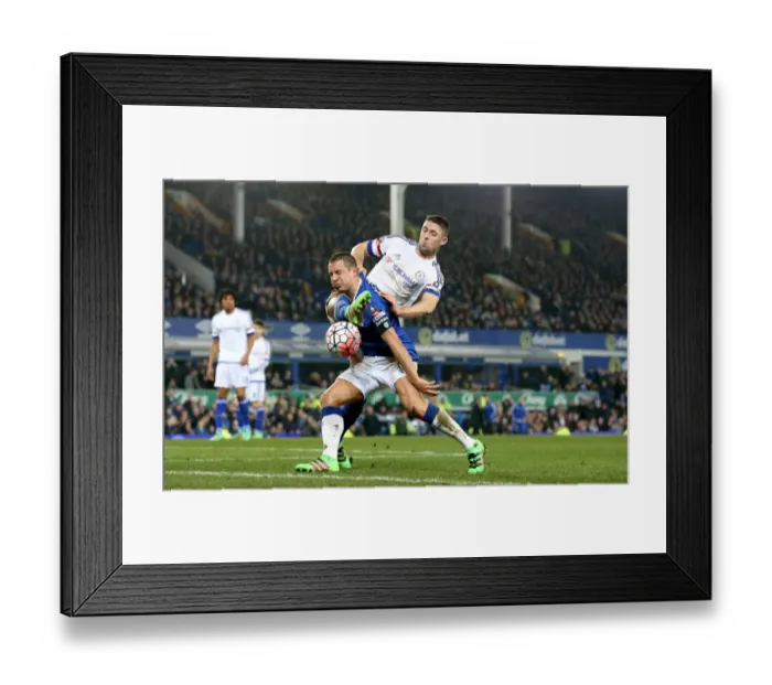 Framed Print : Jagielka vs Cahill: FA Cup Quarterfinal Showdown at Goodison Park Framed Print : Jagielka vs Cahill: FA Cup Quarterfinal Showdown at Goodison Park