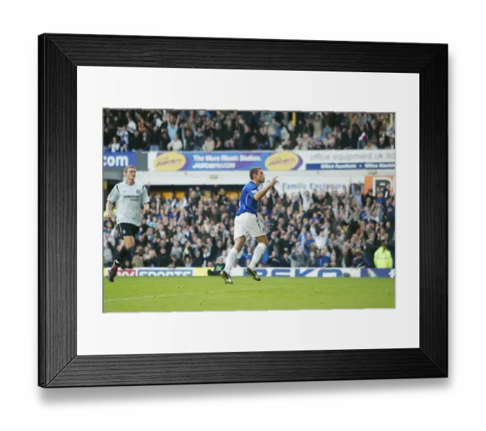 Framed Print : James Beattie's Euphoric Moment: Scoring the Penalty for Everton FC Framed Print : James Beattie's Euphoric Moment: Scoring the Penalty for Everton FC