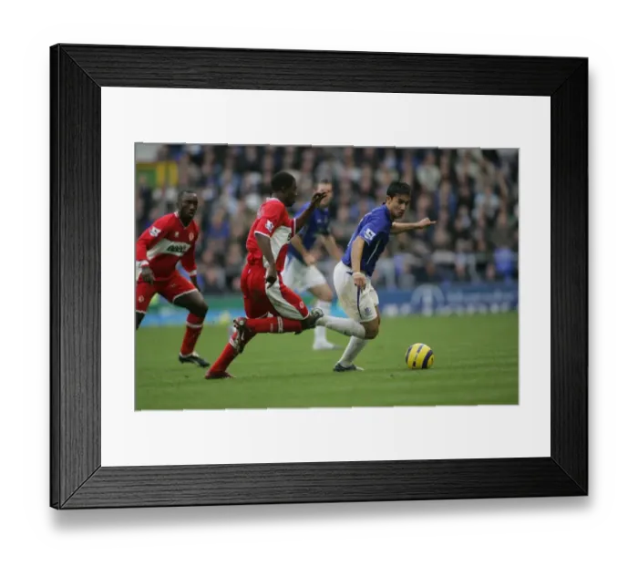 Framed Print : Tim Cahill Evades George Boateng: A Tactical Tussle at Everton vs Middlesbrough Framed Print : Tim Cahill Evades George Boateng: A Tactical Tussle at Everton vs Middlesbrough