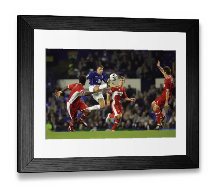 Framed Print : James Beattie: Seizing the Ball Amidst Defenders Framed Print : James Beattie: Seizing the Ball Amidst Defenders
