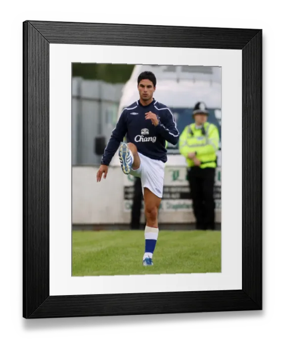 Framed Print : Mikel Arteta Leads Everton in Pre-Season Friendly Against Cambridge United (2008)