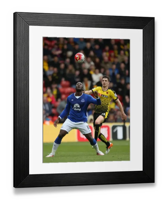 Framed Print : Battle for the Ball: Lukaku vs. Cathcart - Premier League Showdown