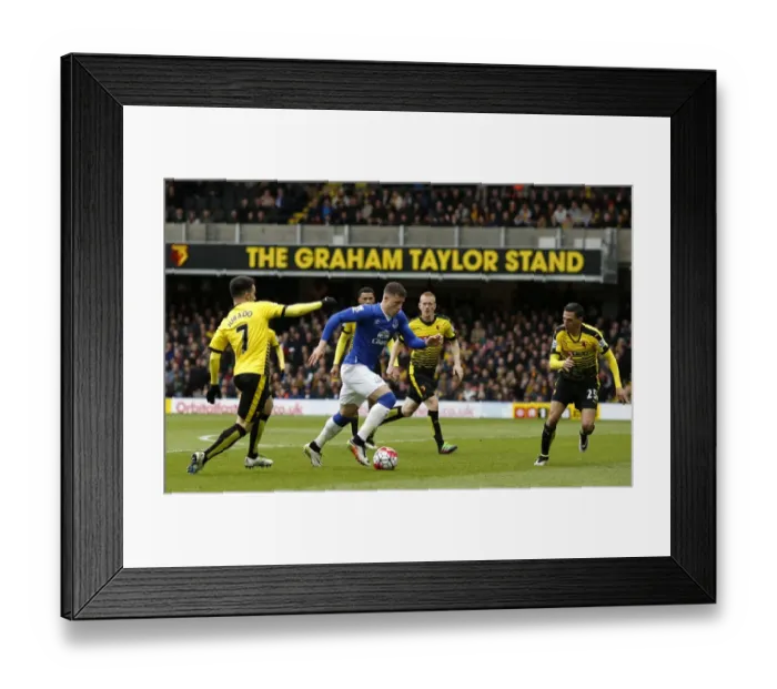 Framed Print : Barkley vs Jurado: Intense Battle for Ball Possession - Watford vs Everton, Barclays Premier League Framed Print : Barkley vs Jurado: Intense Battle for Ball Possession - Watford vs Everton, Barclays Premier League