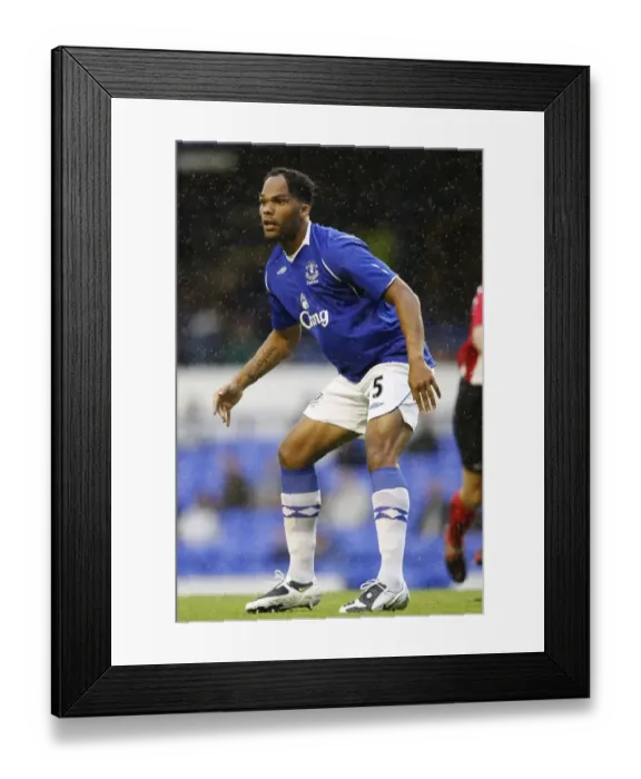 Framed Print : Joleon Lescott in Action: Everton vs PSV Eindhoven at Goodison Park (2008) Framed Print : Joleon Lescott in Action: Everton vs PSV Eindhoven at Goodison Park (2008)