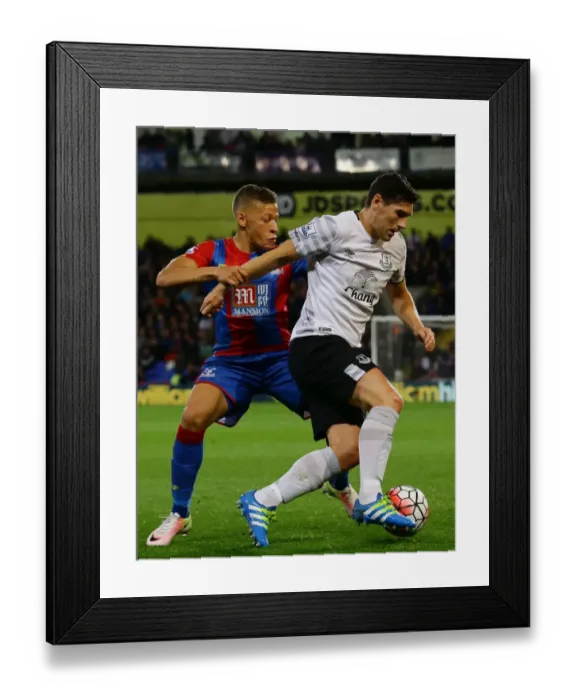 Framed Print : Intense Battle: Puncheon vs. Barry - Crystal Palace vs. Everton, Premier League Framed Print : Intense Battle: Puncheon vs. Barry - Crystal Palace vs. Everton, Premier League