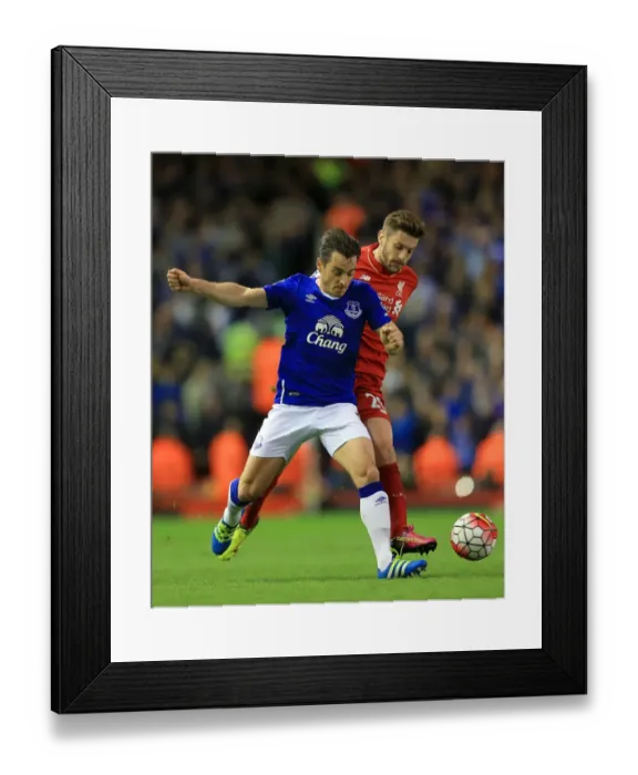Framed Print : Intense Rivalry: Leighton Baines vs. Adam Lallana - Liverpool vs. Everton at Anfield (Barclays Premier League) Framed Print : Intense Rivalry: Leighton Baines vs. Adam Lallana - Liverpool vs. Everton at Anfield (Barclays Premier League)