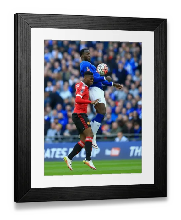 Framed Print : Lukaku vs Fosu-Mensah: A Tactical Showdown in the Emirates FA Cup Semi-Final at Wembley Stadium - Everton vs Manchester United Framed Print : Lukaku vs Fosu-Mensah: A Tactical Showdown in the Emirates FA Cup Semi-Final at Wembley Stadium - Everton vs Manchester United