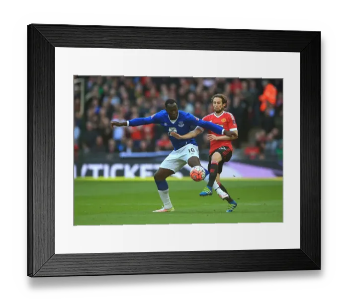 Framed Print : Intense Rivalry: Lukaku vs Blind - Emirates FA Cup Semi-Final Showdown at Wembley Stadium Framed Print : Intense Rivalry: Lukaku vs Blind - Emirates FA Cup Semi-Final Showdown at Wembley Stadium