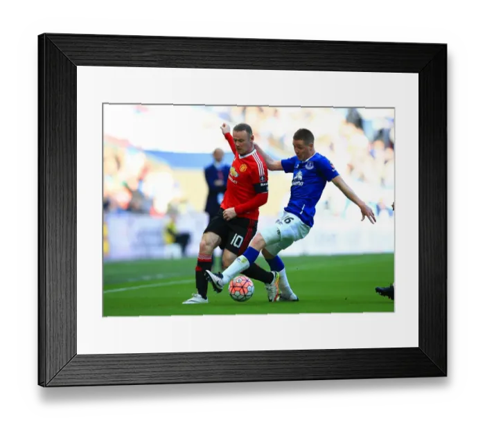 Framed Print : Rooney vs McCarthy: An Intense Battle - Everton vs Manchester United FA Cup Semi-Final at Wembley Stadium Framed Print : Rooney vs McCarthy: An Intense Battle - Everton vs Manchester United FA Cup Semi-Final at Wembley Stadium