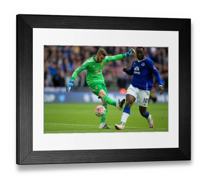 Framed Print : Lukaku vs De Gea: A Battle for FA Cup Supremacy at Wembley - Everton vs Manchester United Framed Print : Lukaku vs De Gea: A Battle for FA Cup Supremacy at Wembley - Everton vs Manchester United