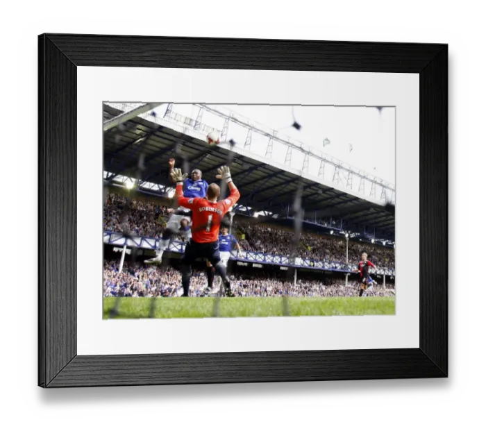 Framed Print : Yakubu Scores the Second Goal: Everton's Victory over Blackburn Rovers in Barclays Premier League (16 / 8 / 08) Framed Print : Yakubu Scores the Second Goal: Everton's Victory over Blackburn Rovers in Barclays Premier League (16 / 8 / 08)
