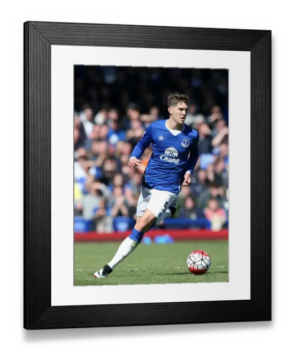 Framed Print : Everton's John Stones in Action against AFC Bournemouth, Barclays Premier League (30-04-2016)