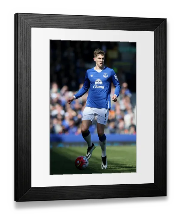 Framed Print : Everton's John Stones in Action: Everton vs AFC Bournemouth (30-04-2016), PA Wire Photo