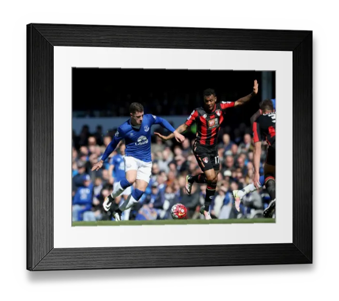 Framed Print : Barkley vs. King: Intense Battle at Goodison Park - Everton vs. AFC Bournemouth, Barclays Premier League Framed Print : Barkley vs. King: Intense Battle at Goodison Park - Everton vs. AFC Bournemouth, Barclays Premier League