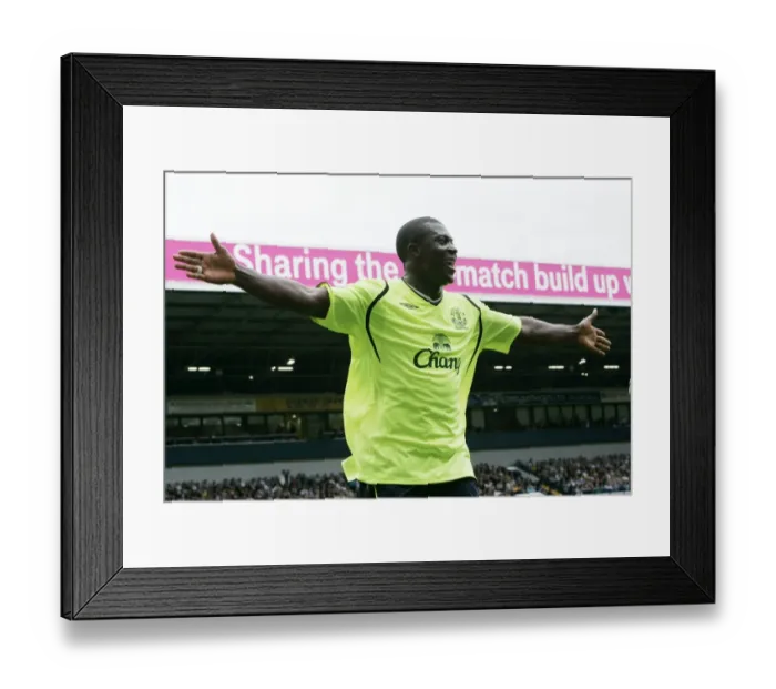Framed Print : Yakubu's Brace: Everton's Triumph over West Bromwich Albion in the Barclays Premier League (23 / 8 / 08) Framed Print : Yakubu's Brace: Everton's Triumph over West Bromwich Albion in the Barclays Premier League (23 / 8 / 08)