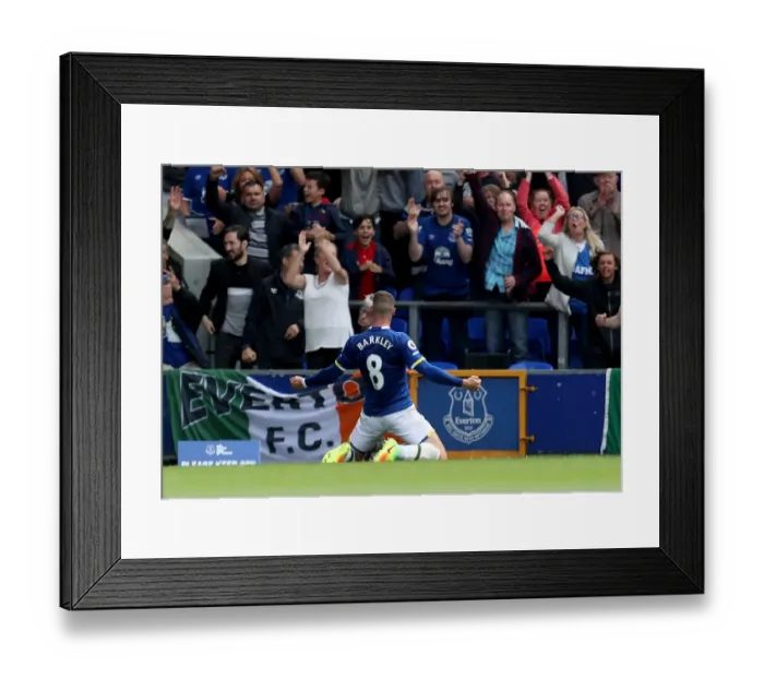 Framed Print : Ross Barkley's Thrilling Goal: Everton Takes the Lead Against Tottenham Hotspur at Goodison Park Framed Print : Ross Barkley's Thrilling Goal: Everton Takes the Lead Against Tottenham Hotspur at Goodison Park